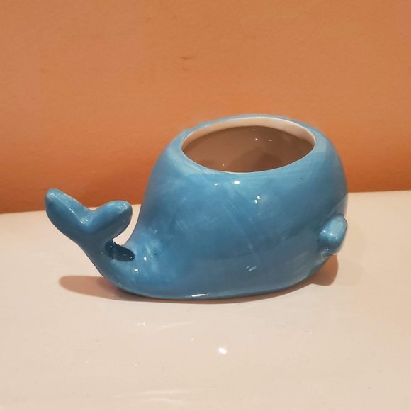 Whale Planter, Ceramic Animal Plant Pot, Succulent Planter 6" - Picture 6 of 6